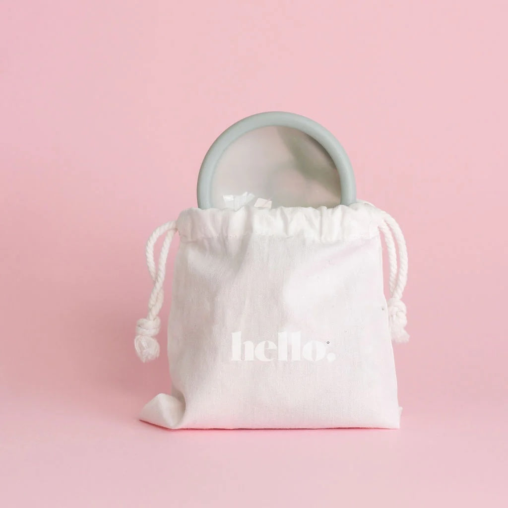 Hello cotton pouch