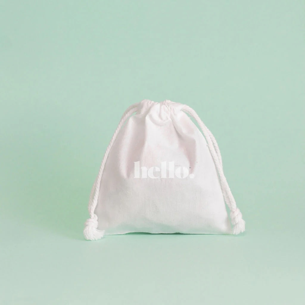 Hello cotton pouch
